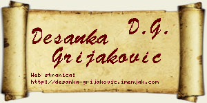 Desanka Grijaković vizit kartica